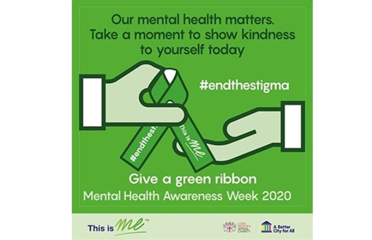 APPEAL TO SHARE GREEN RIBBONS DIGITALLY FOR MENTAL HEALTH AWARENESS WEEK