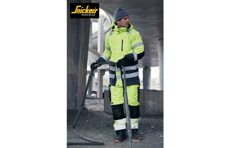 Snickers 6243 AllroundWork HighVis Stretch Trousers Holster Pockets Class   Ennis Safety Wear